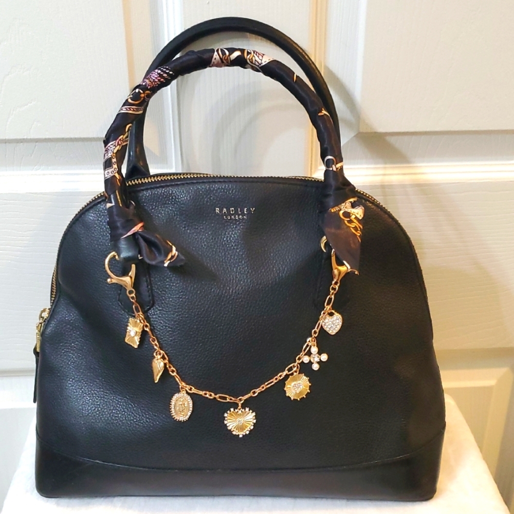 Radley London Black Leather Handbag.